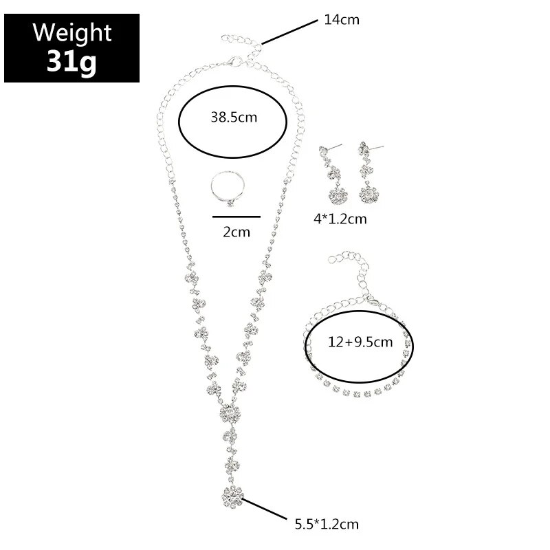 4 pcs Jewellery Set - TCC FASHION