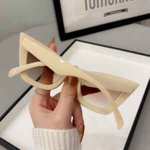 10 Big Frame Vintage Square Sunglasses - Cream - TCC FASHION