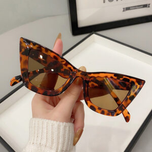 Big Frame Vintage Square Sunglasses - leopard