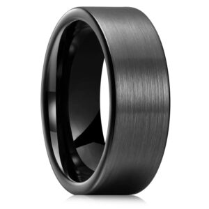 10 Black Brushed Matte Ring - TCC FASHION