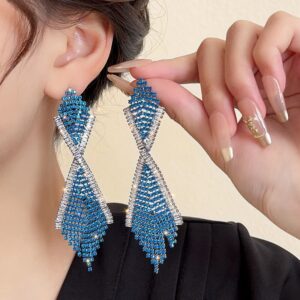 10 Fringe Rhinestone Earrings - TCC FASHION