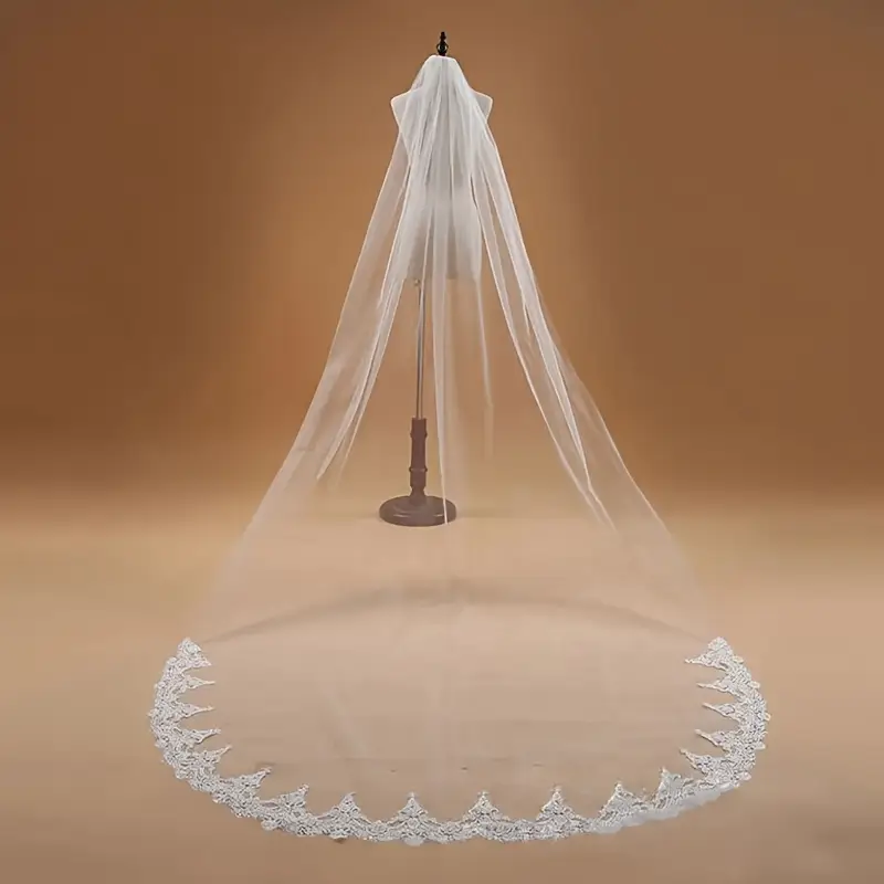 Long Cathedral Wedding Veil - TCC FASHION