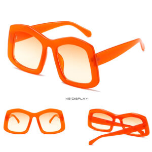 Oversized Irregular Sunglasses - orange gradient
