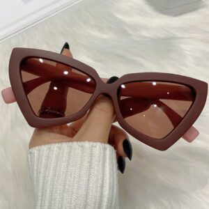 10 Triangle Polygon Sunglasses - Blush Red - TCC FASHION
