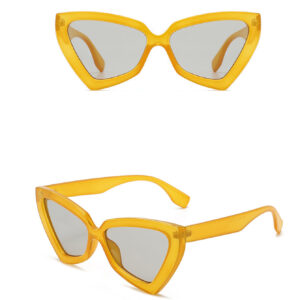 5 Triangle Polygon Sunglasses - Orange - TCC FASHION